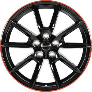Borbet LX18 Black Glossy Rim Red Alloy Wheel for VW Passat 3C - Sizes 18in