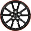 Borbet LX18 Black Glossy Rim Red Wheel Img 1