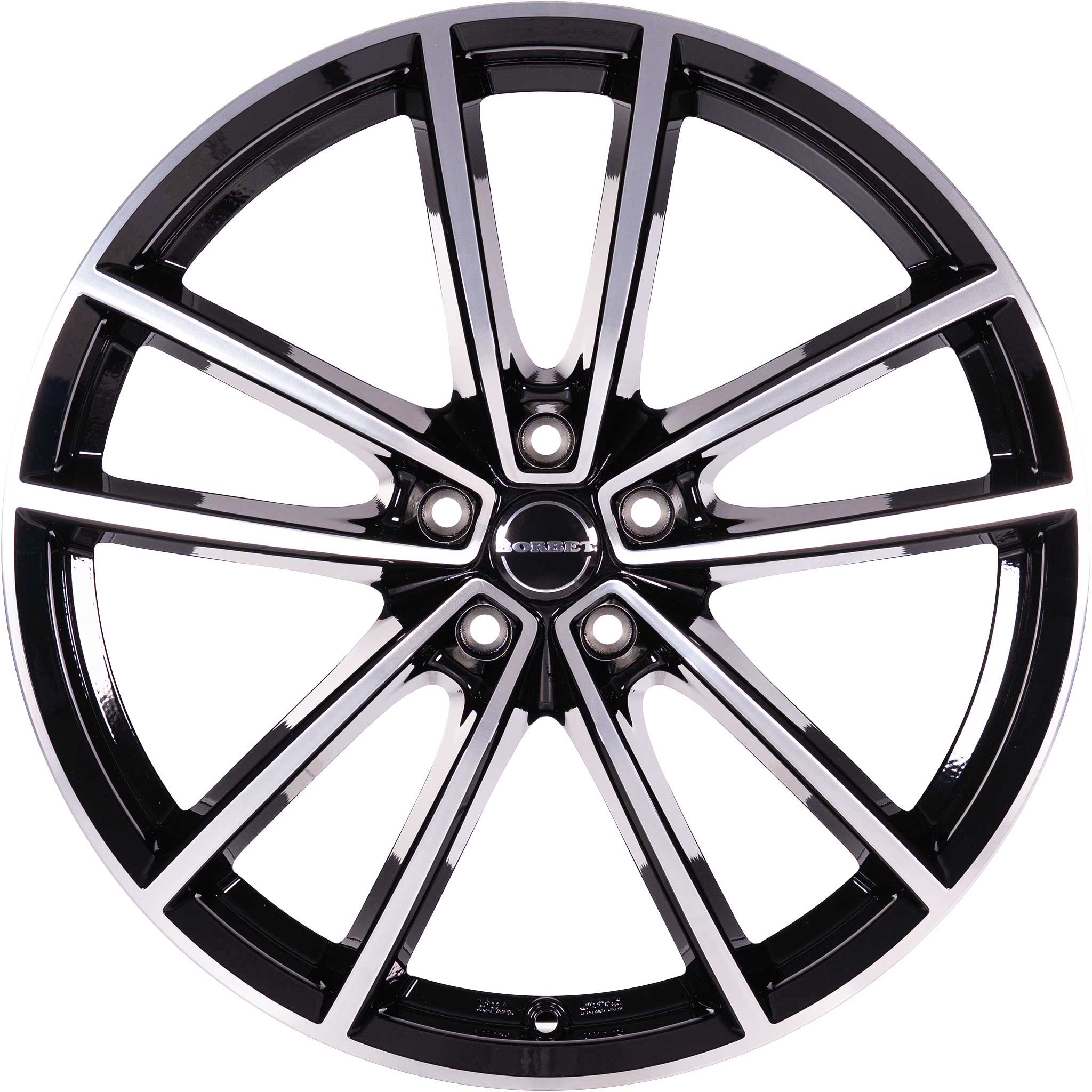 Borbet W Black Glossy Polished Alloy Wheel Product Image #3