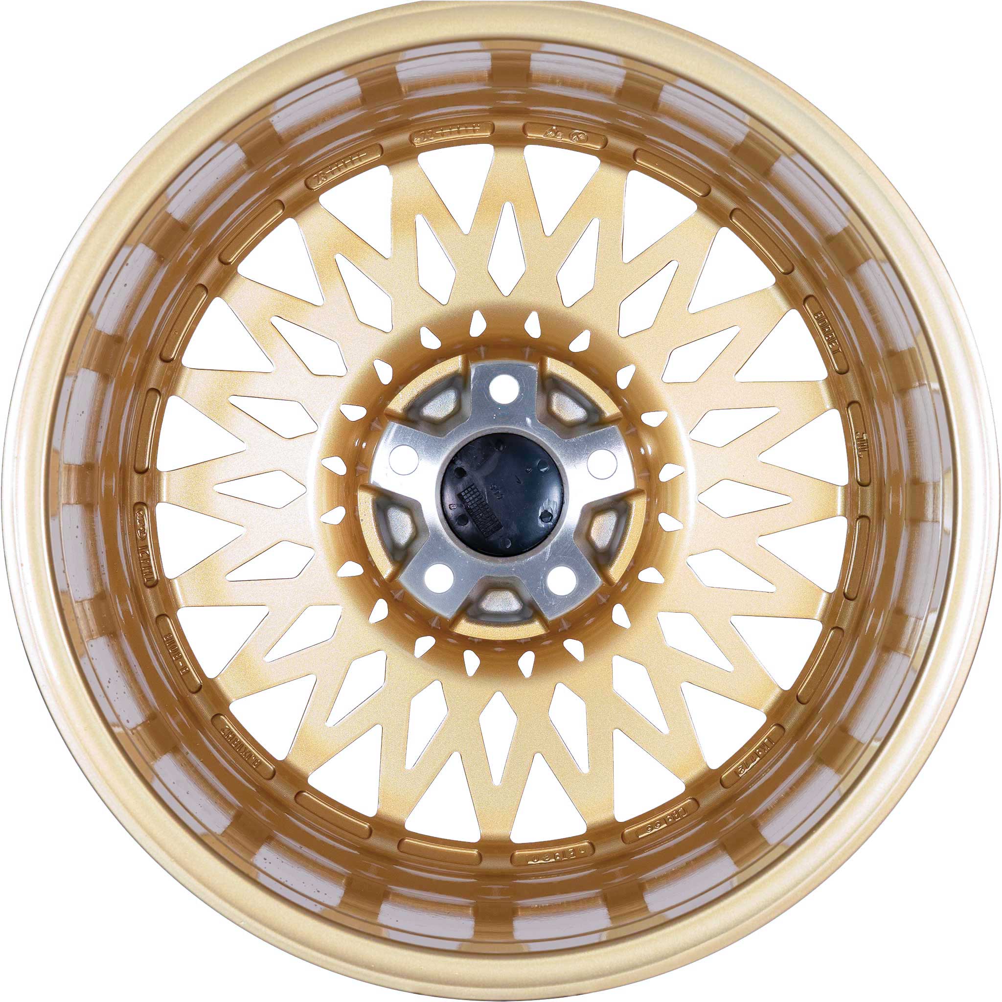 Borbet B Gold Rim Polished Alloy Wheel Product Image #5
