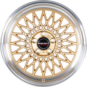 Borbet B Gold Rim Polished Alloy Wheel for Honda Civic EP1-4 - Sizes 17in