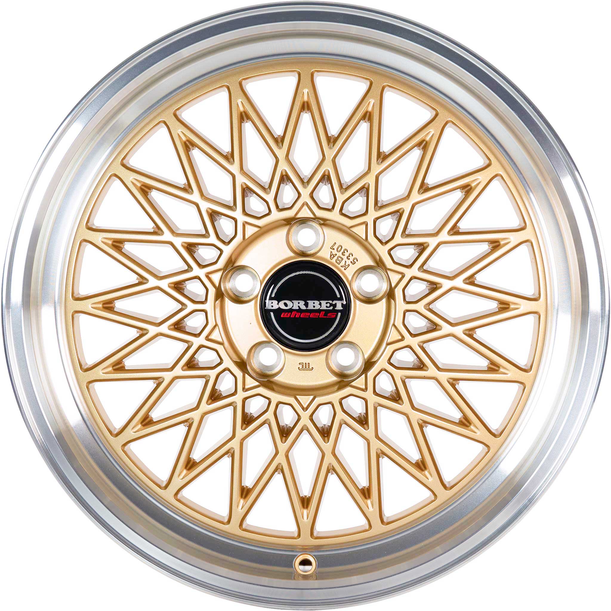 Borbet B Gold Rim Polished Alloy Wheel Product Image #3