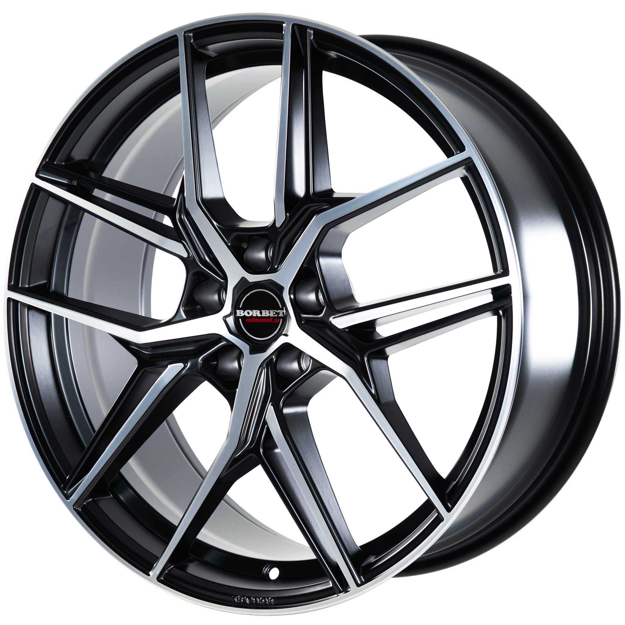 Borbet QX Matt Black Polished Alloy Wheel Product Image #2