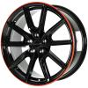 Borbet LX19 Black Glossy Rim Red Wheel Img 2