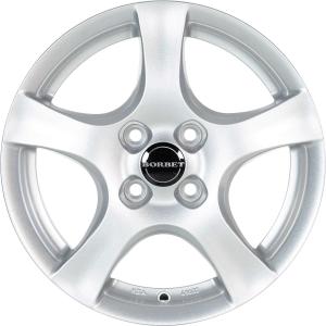 Borbet F Brilliant Silver Alloy Wheel for Chevrolet Aveo KL1T - Sizes 15in, 16in