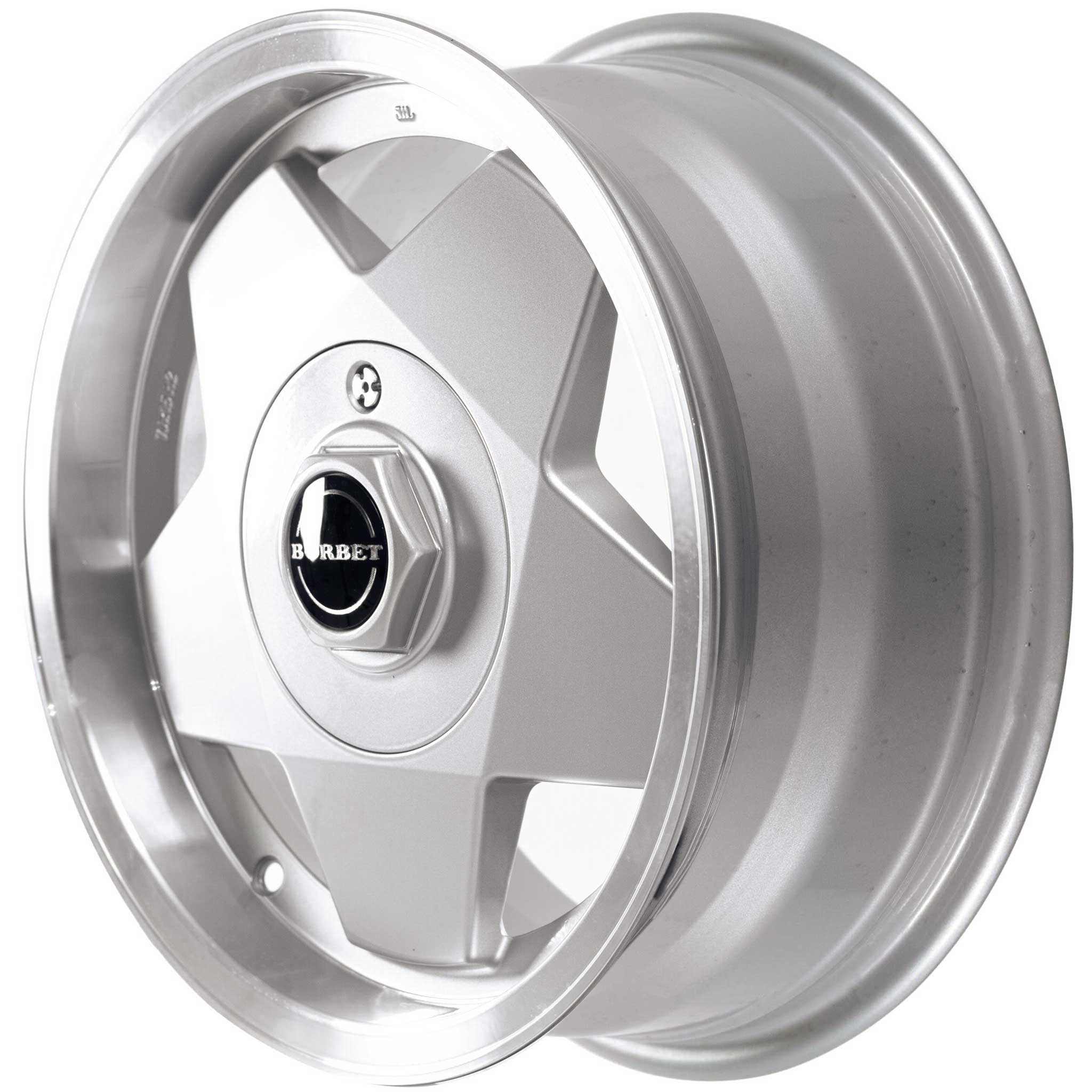 Borbet A Silver Rim Lip Polished Alloy Wheel Product Image #2