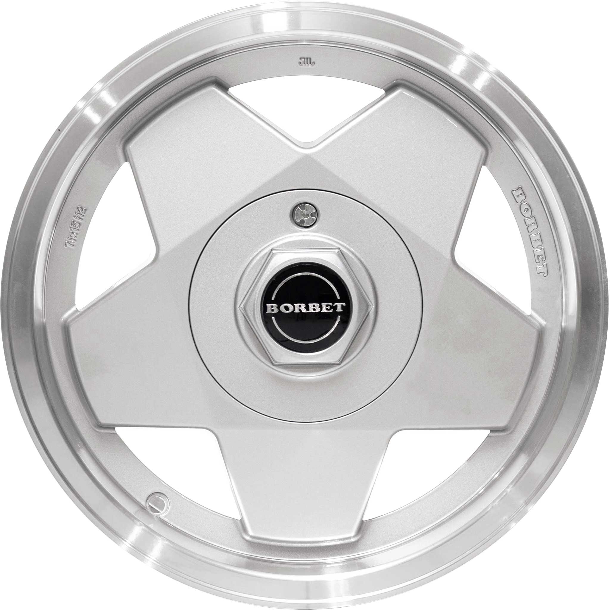 Borbet A Silver Rim Lip Polished Alloy Wheel Product Image #1