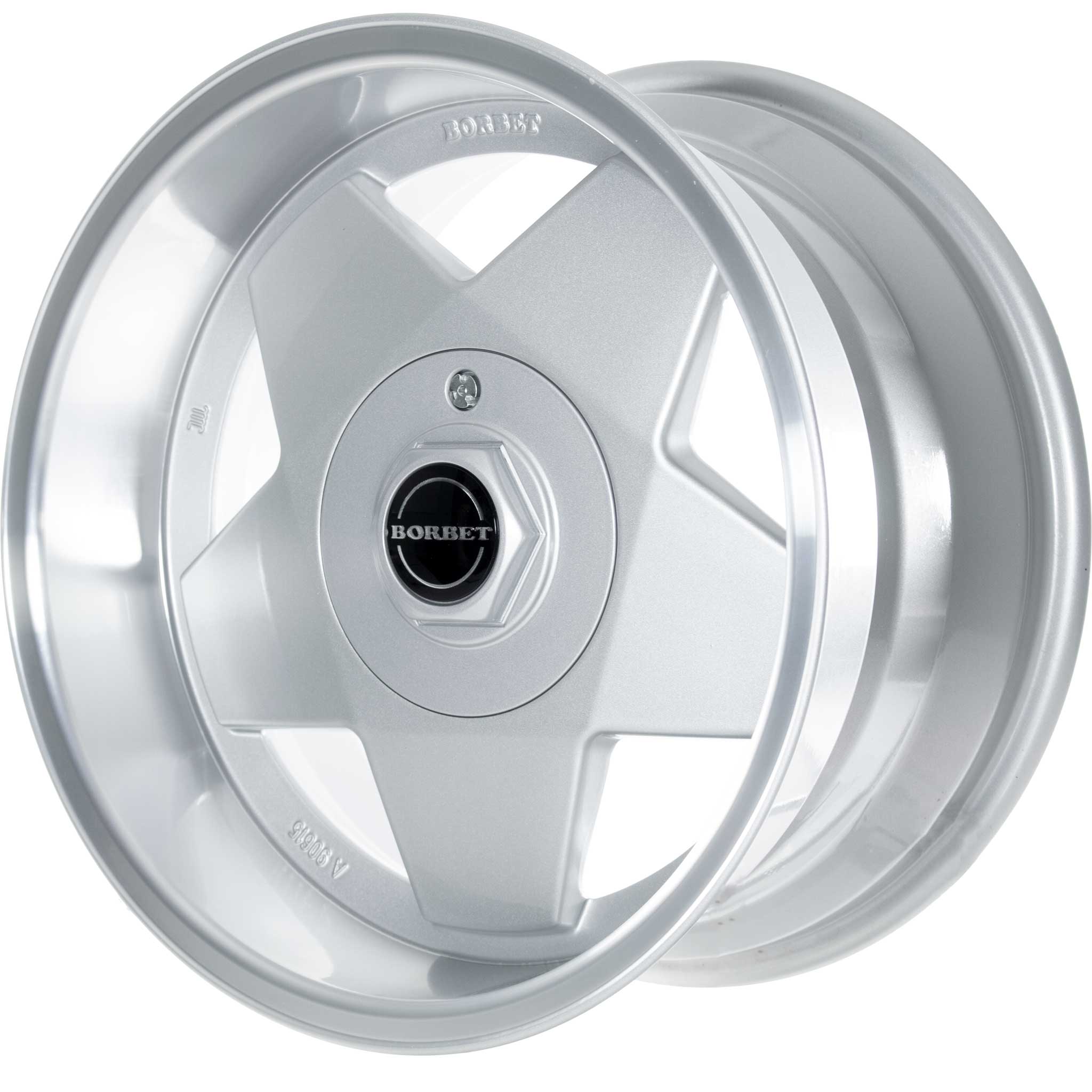 Borbet A Silver Rim Lip Polished Alloy Wheel Product Image #2