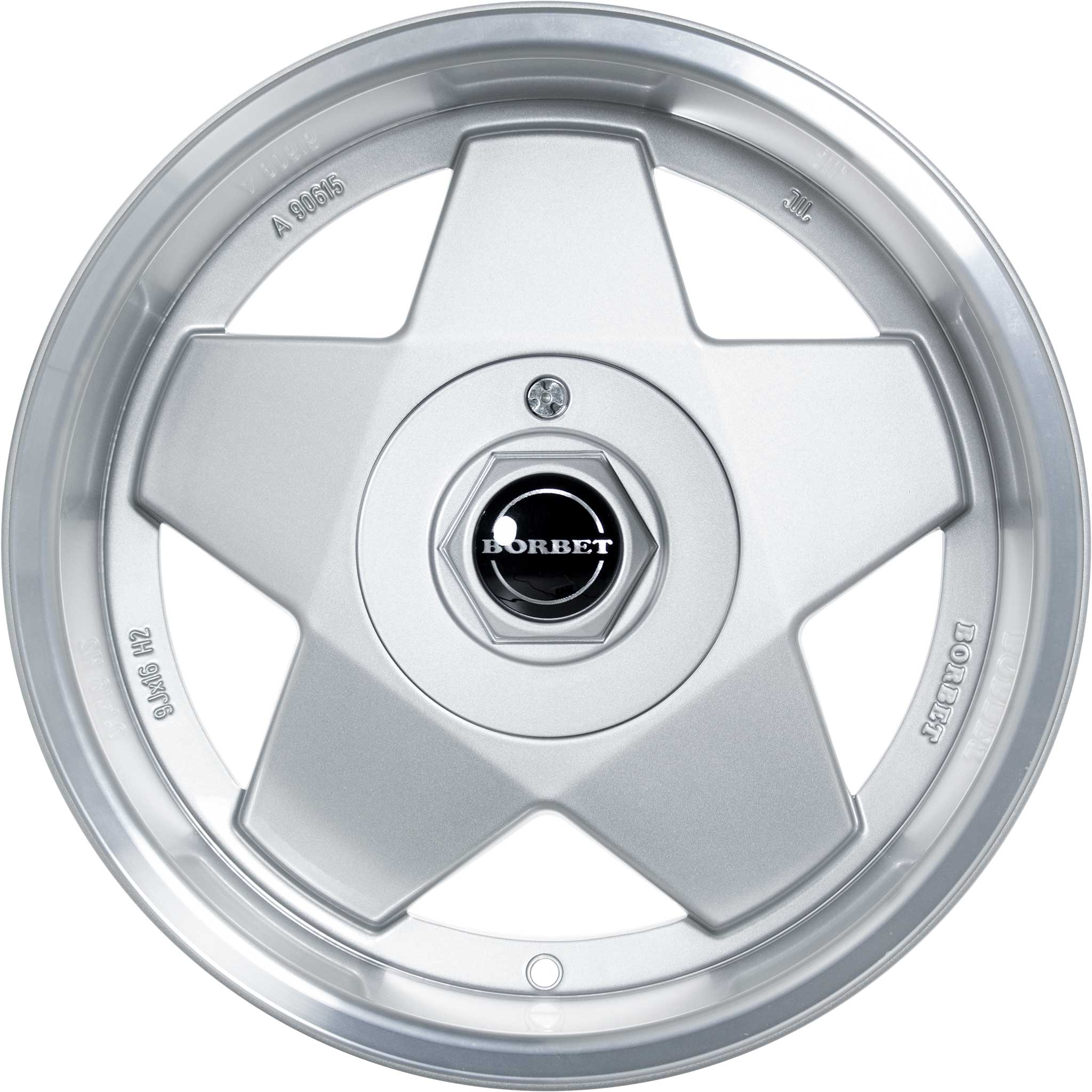 Borbet A Silver Rim Lip Polished Alloy Wheel Product Image #1