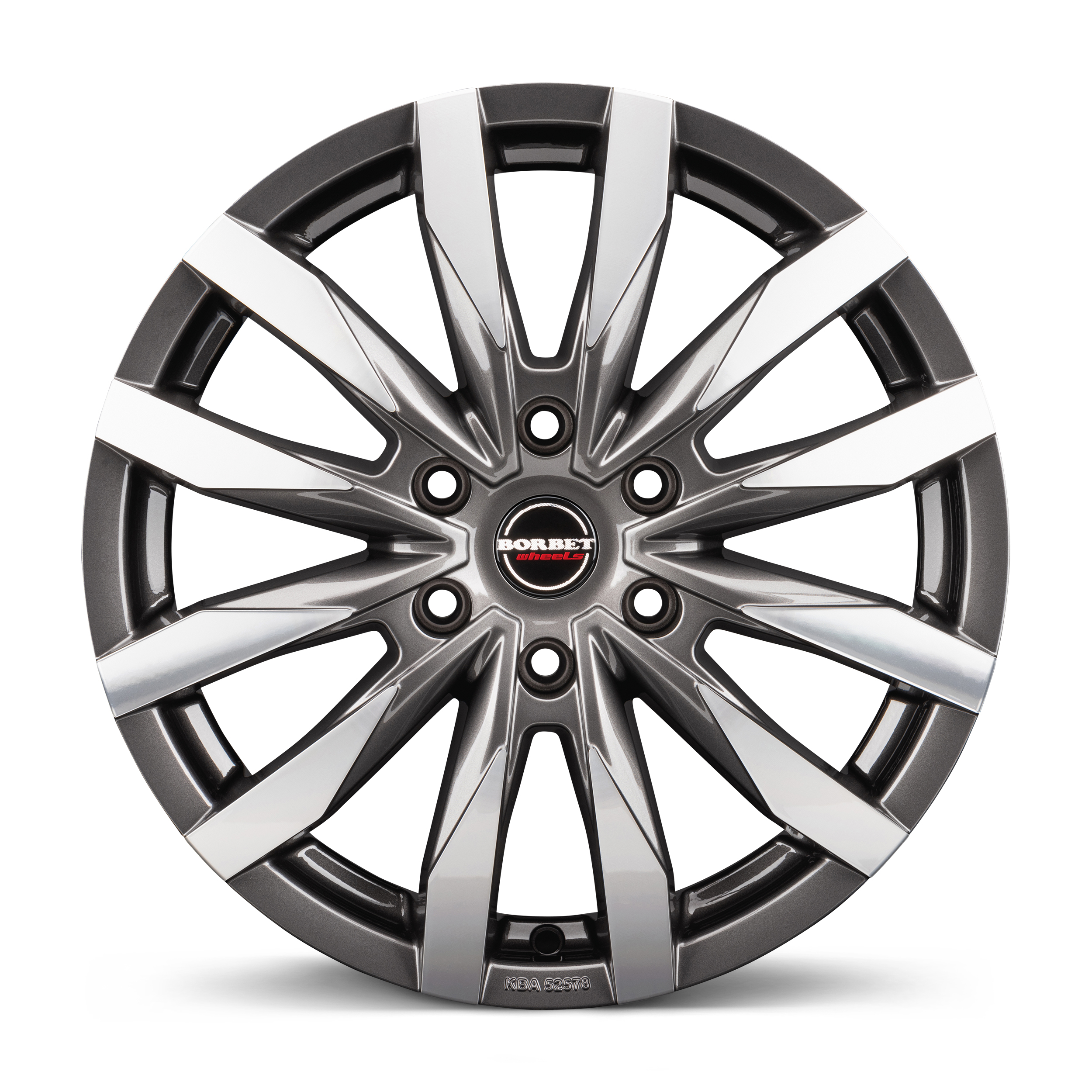 Borbet CW6 Mistral Anthracite Glossy Polished Alloy Wheel Product Image #3