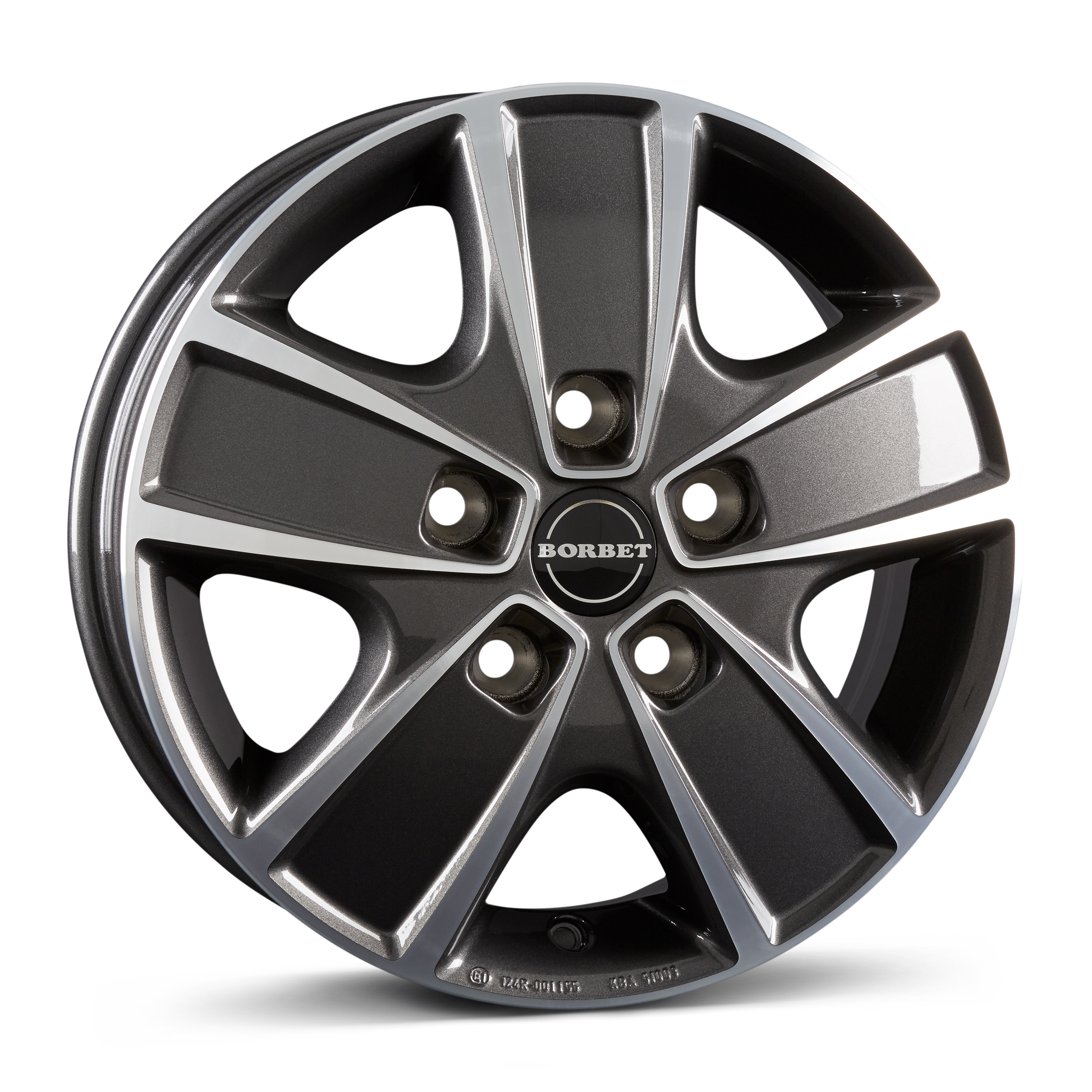 Borbet CWG Mistral Anthracite Glossy Polished Alloy Wheel Product Image #1