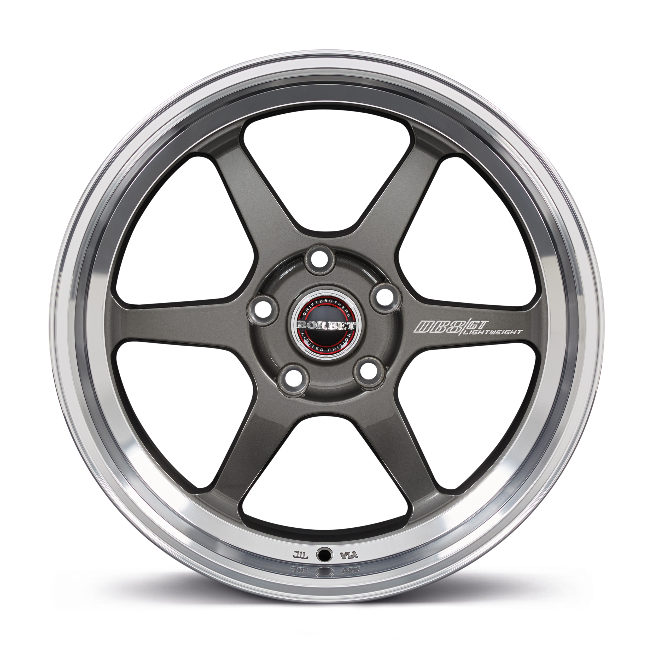 Borbet DB8GT Graphite Rim Polished Alloy Wheel Product Image #1