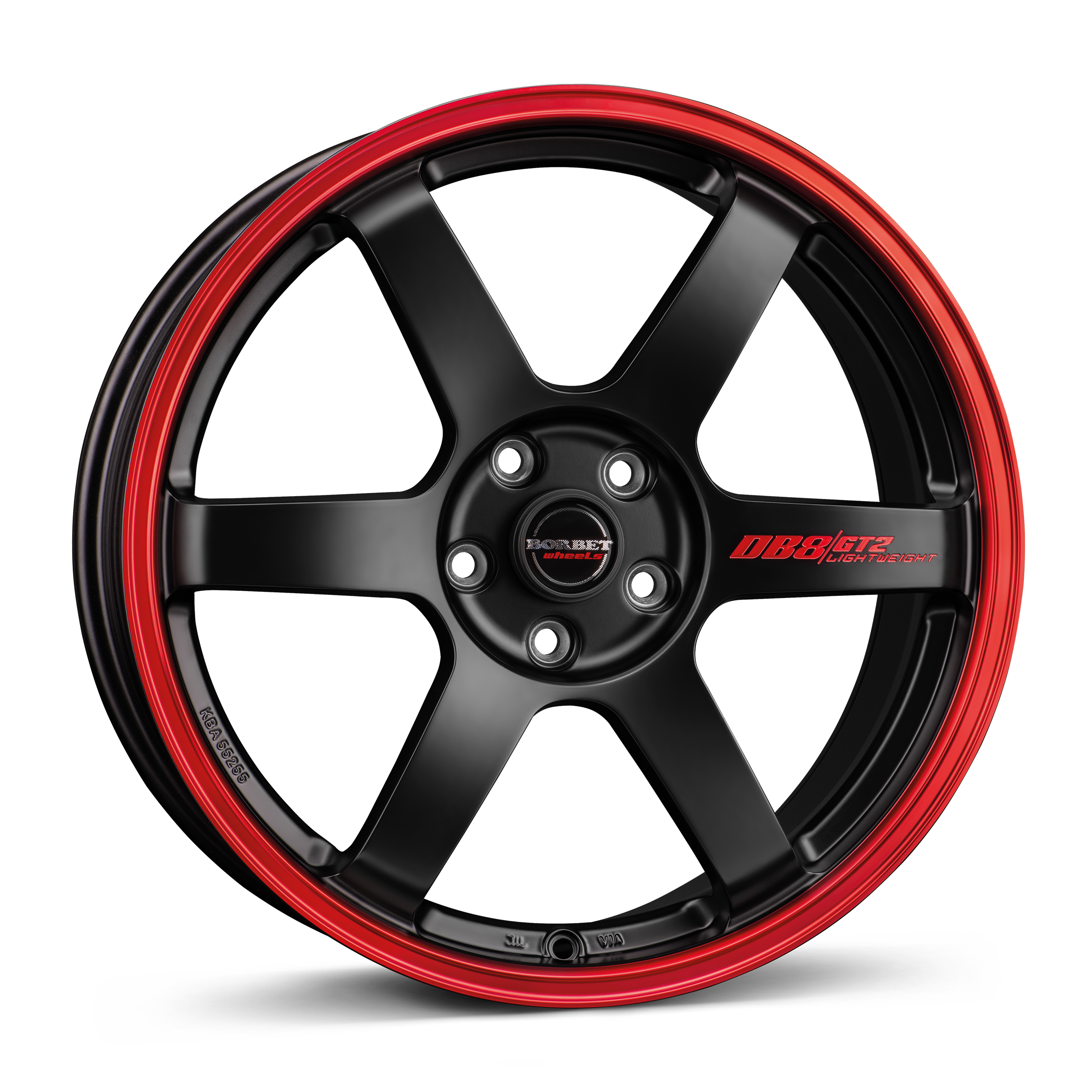 Borbet DB8GT2 black matt rim red Alloy Wheel Product Image #1