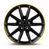 Borbet LX19 Black Matt Rim Yellow Wheel Img 1