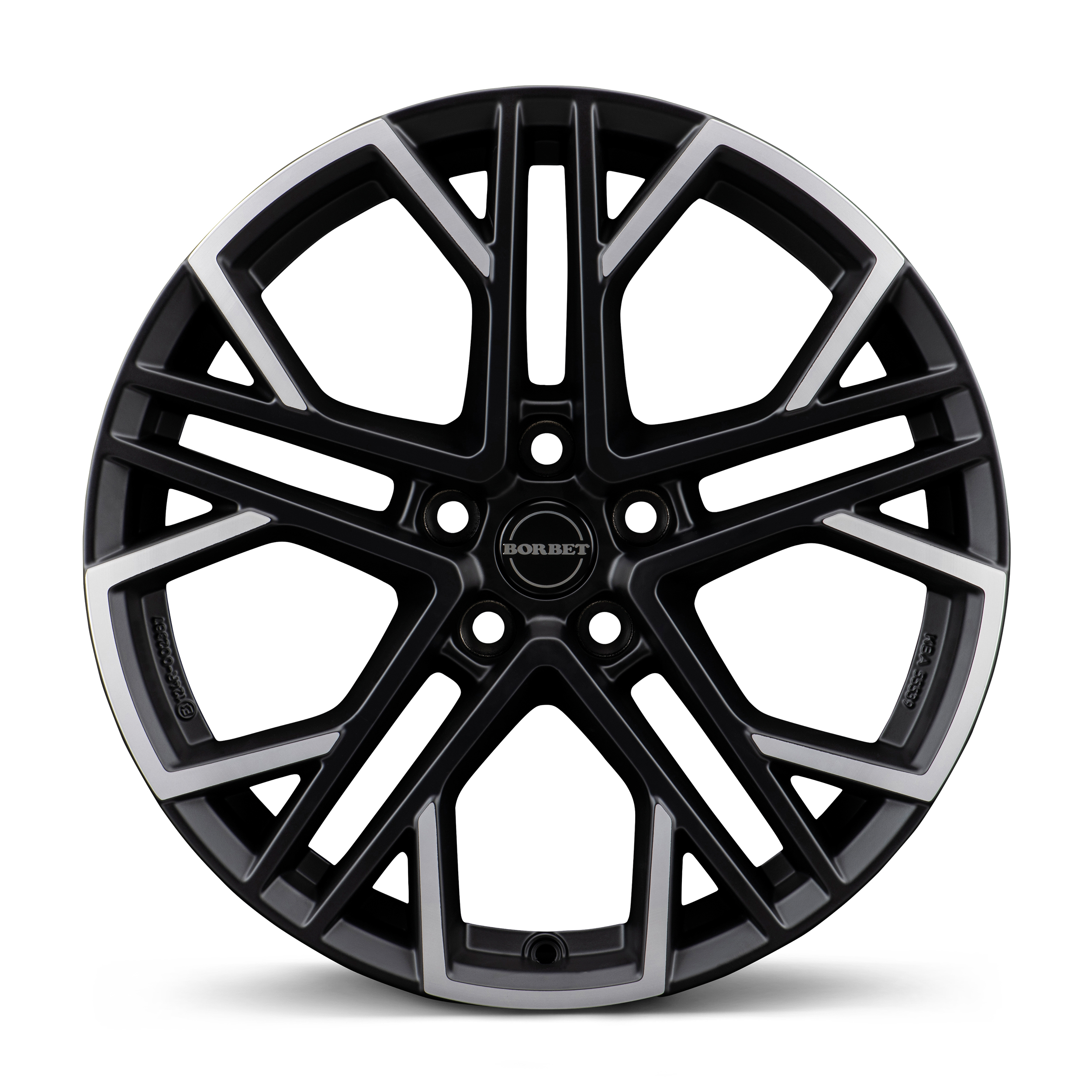 Borbet XV Matt Black Polished Alloy Wheel Product Image #1