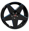 Borbet A New Black Blue Glossy Wheel Img 2