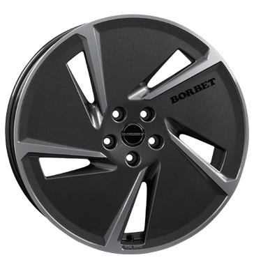 Borbet AE Mistral Anthracite Glossy Polished Alloy Wheel Product Image #2
