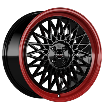 Borbet B Black Rim Red Alloy Wheel Product Image #1