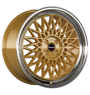 Borbet B Gold Rim Polished Alloy Wheel Product Image #2