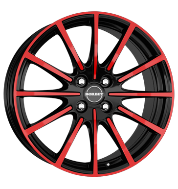 Borbet BL4 Black Red Glossy Alloy Wheel Product Image #2