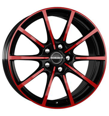 Borbet BL5 Black Red Glossy Alloy Wheel Product Image #2