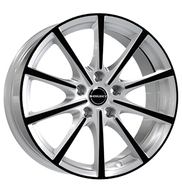 Borbet BL5 Silver Black Glossy Alloy Wheel Product Image #1