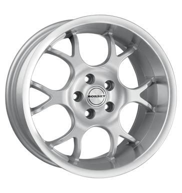 Borbet BS Crystal Silver Rim Lip Polished Alloy Wheel Product Image #1