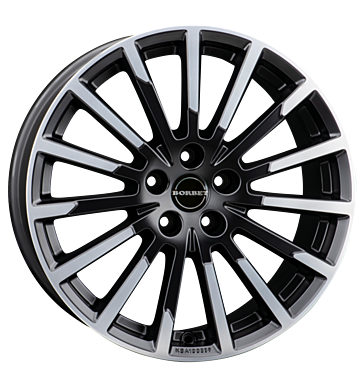 Borbet BX 15 Matt Black Polished Alloy Wheel Product Image #1