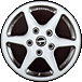 14" Borbet C Silver Painted alloy wheel