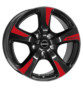 18" Borbet CC Black Red Sports alloy wheel