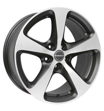 Borbet CC Matt Black Polished Alloy Wheel Product Image #2