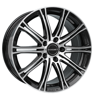 Borbet CW1 Black Polished Alloy Wheel Product Image #2