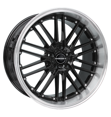 Borbet CW2 Black Rim Polished Alloy Wheel Product Image #2