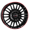 Borbet CW3 Black Glossy Red Ring Wheel Img 2
