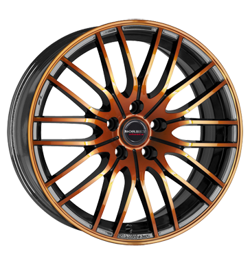 Borbet CW4 Black Orange Glossy Alloy Wheel Product Image #2