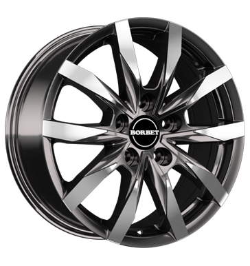 Borbet CW5 Mistral Anthracite Glossy Polished Alloy Wheel Product Image #2