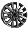 Borbet CW6 Mistral Anthracite Glossy Polished Wheel Img 2