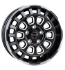 Borbet CW7 black rim window polished matt Wheel Img 1