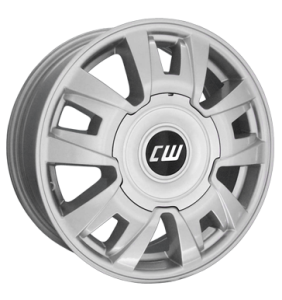 Silver Borbet CWC alloy wheel