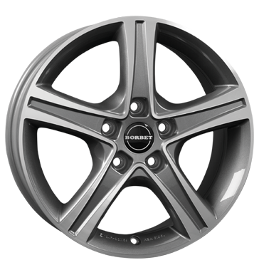 Borbet CWD Mistral Anthracite Glossy Polished Alloy Wheel Product Image #2
