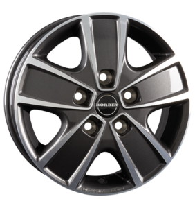 Borbet CWG Mistral Anthracite Glossy Polished Alloy Wheel for Peugeot Boxer Y - Sizes 16in