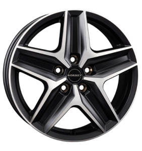 18" Borbet CWZ Matt Black Polished alloy wheel
