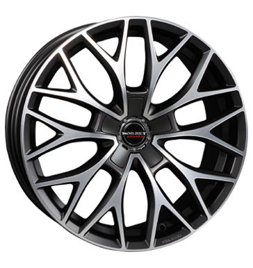 Borbet DY Matt Dark Grey Polished Alloy Wheel Product Image #2