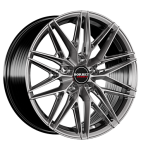 18" Borbet FB1 Hyper Black Silver alloy wheel