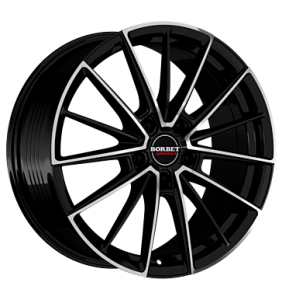 19" Borbet FB2 Matt Black Polished alloy wheel