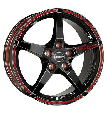 Borbet FS Black Red Sports Alloy Wheel Product Image #1