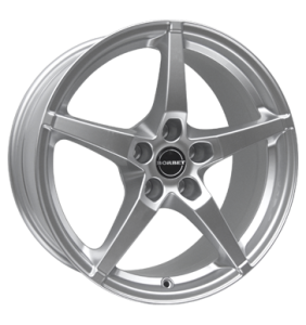 Silver Borbet FS alloy wheel