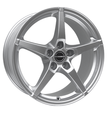 Borbet FS Brilliant Silver Painted Alloy Wheel Product Image #1