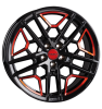 Borbet GTY Black Red Glossy Wheel Img 2