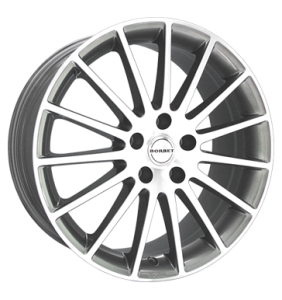 18" Borbet LS Graphite Polished alloy wheel